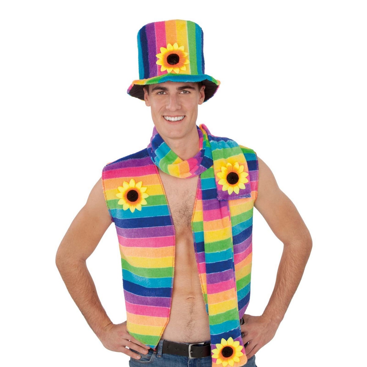 Costume per Adulti My Other Me Rainbow  Multicolore Gilet Taglia 54