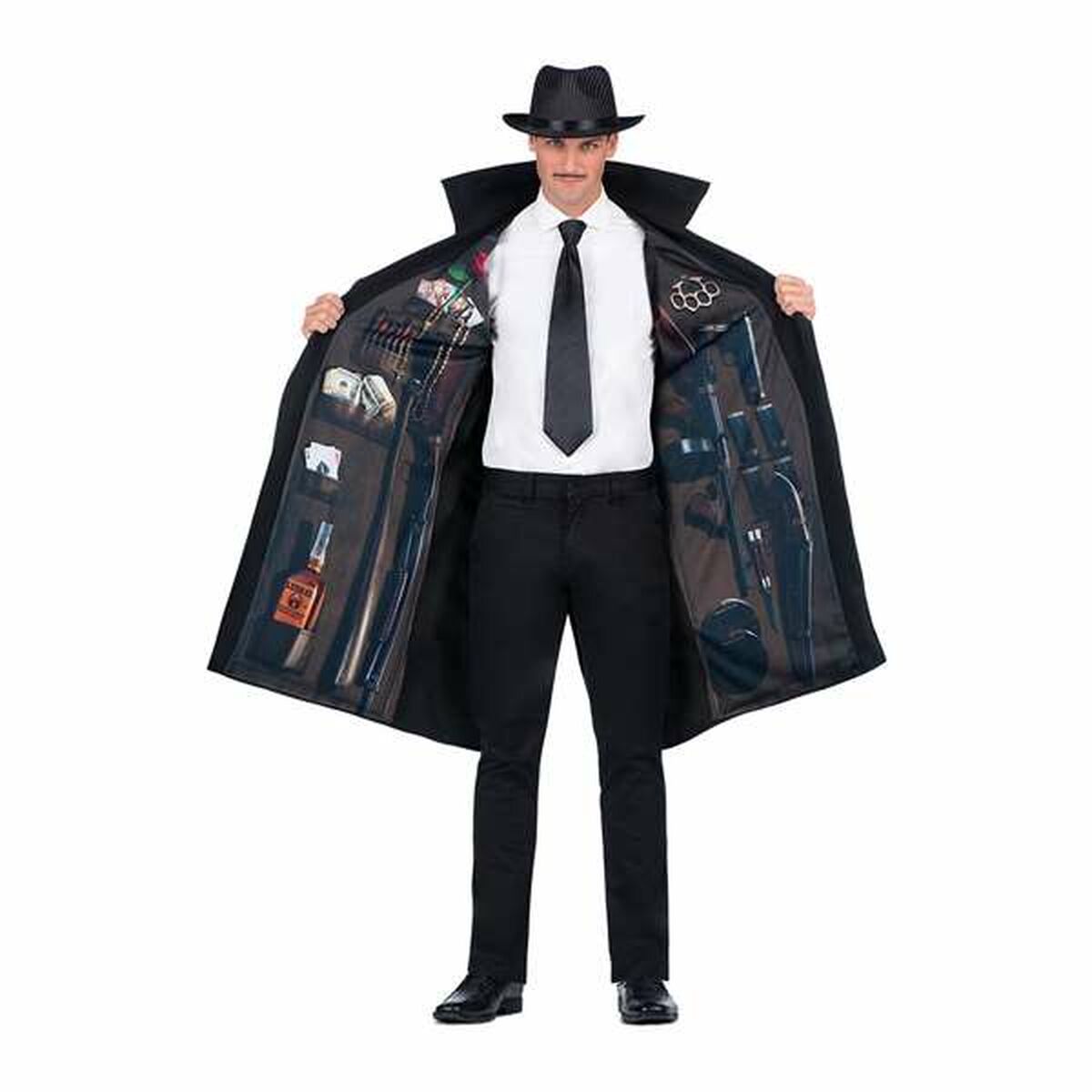 Costume per Adulti My Other Me Taglia unica 2 Pezzi Mafioso Nero