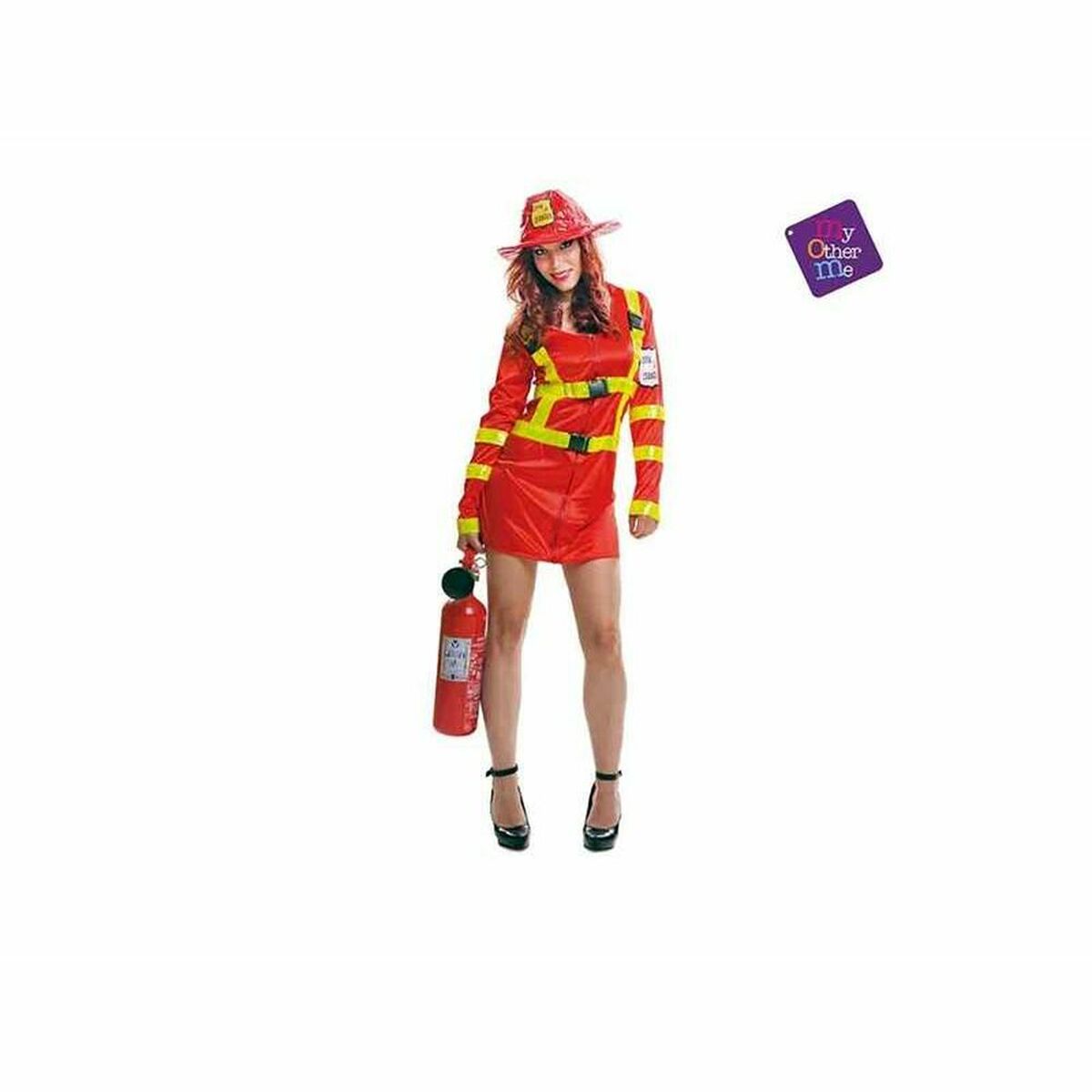 Costume per Adulti My Other Me Pompiere Donna Sexy Rosso M/L (2 Pezzi)