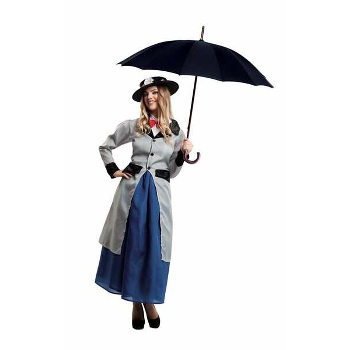 Costume per Adulti My Other Me Mary Poppins 4 Pezzi Grigio Taglia:M/L