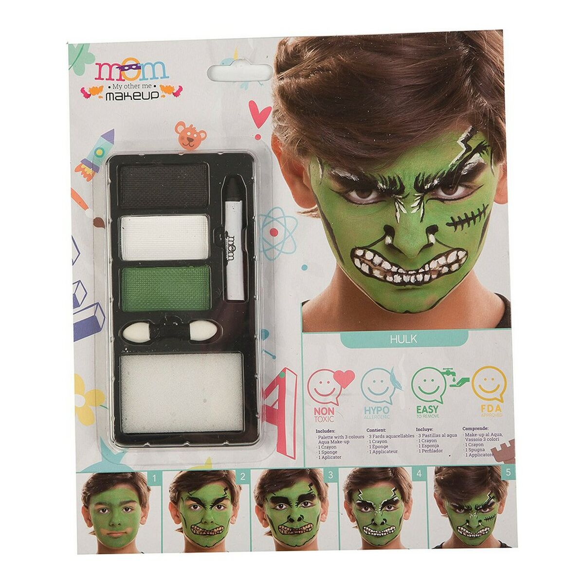 Set da Trucco My Other Me Verde Hulk (24 x 20 cm)