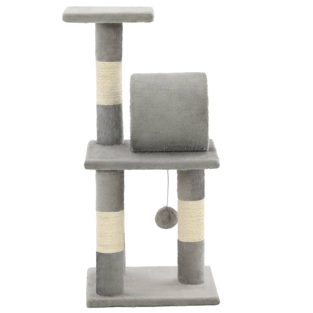 vidaXL Rascador para gatos con poste de sisal 65 cm gris - Image 4