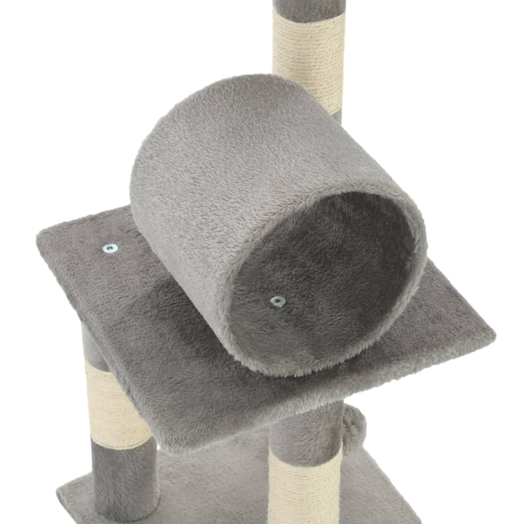 vidaXL Rascador para gatos con poste de sisal 65 cm gris - Image 6
