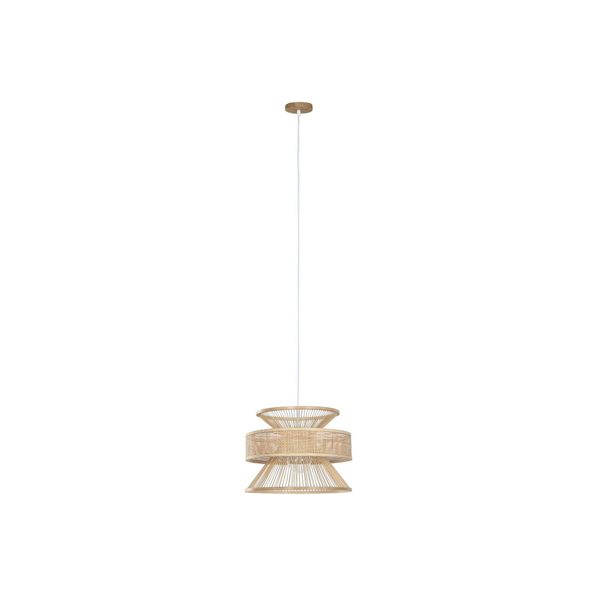 Lampadario Home ESPRIT Marrone Bambù 50 W 40 x 40 x 30 cm