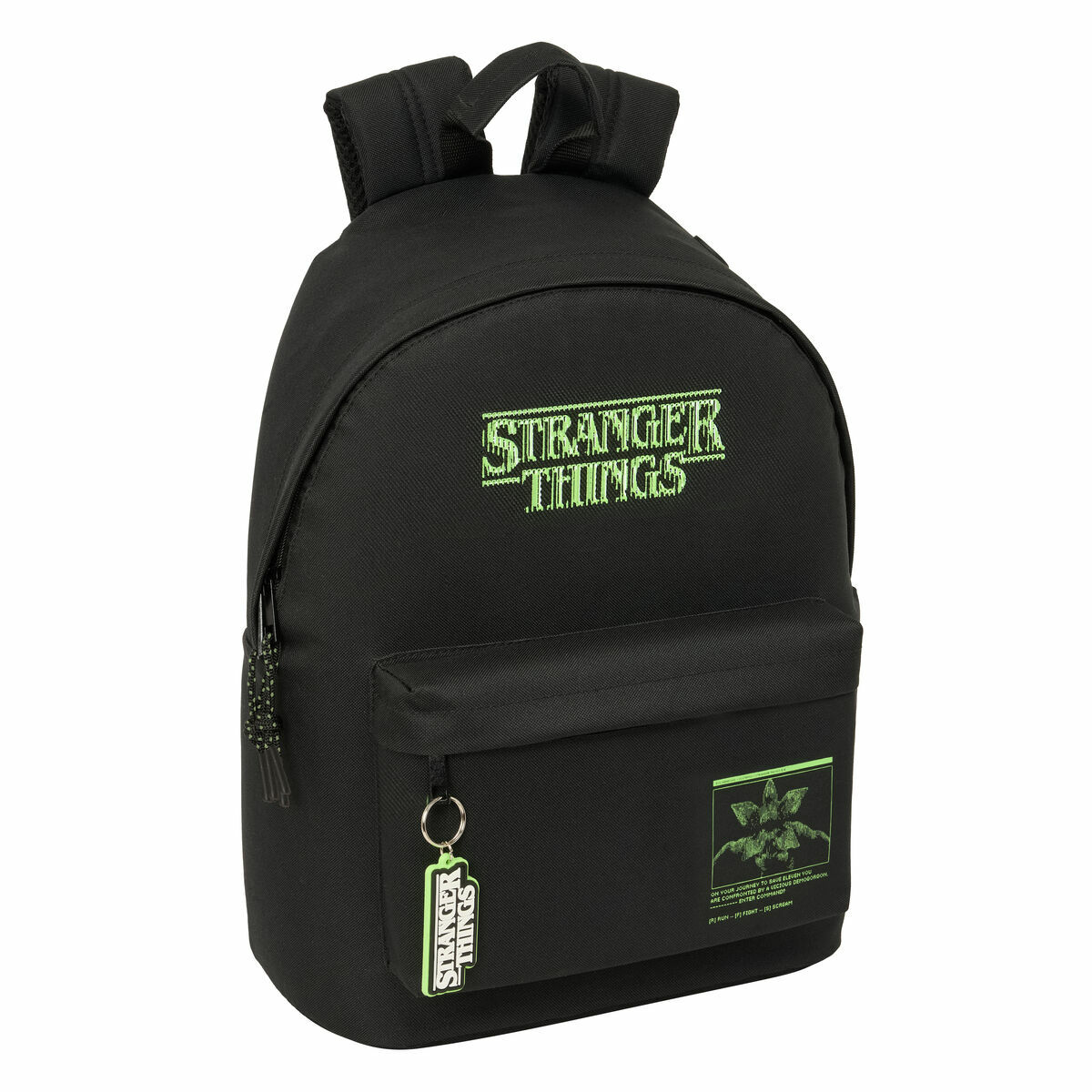 Zaino Scuola Stranger Things Nero 31 x 41 x 16 cm