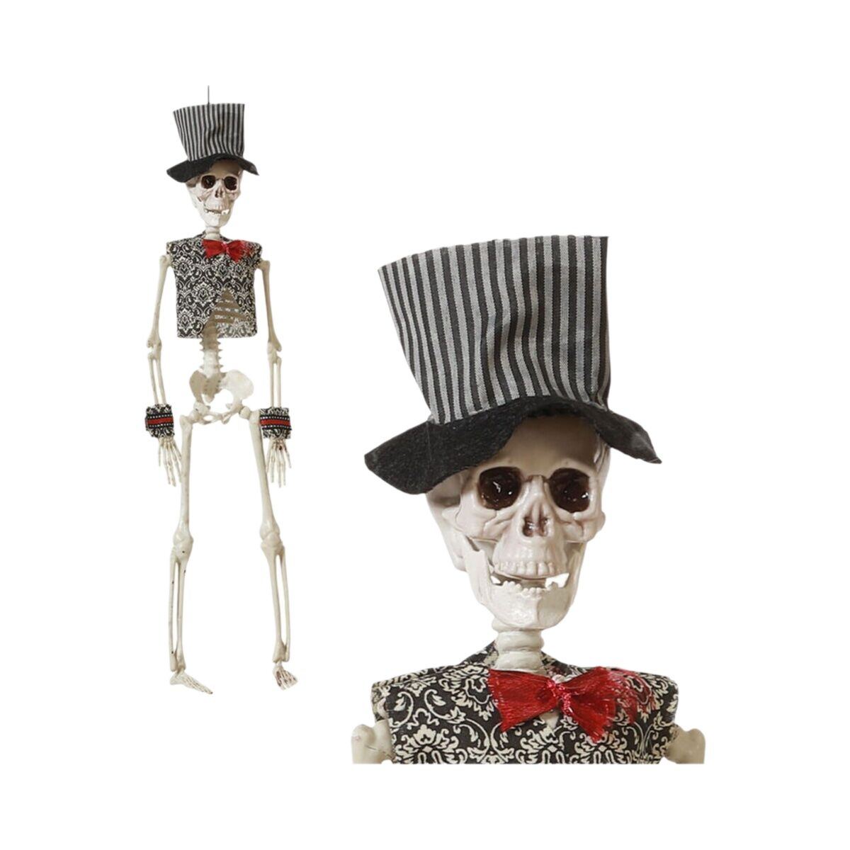 Decorazione per Halloween Fidanzato Morto Scheletro 40 cm Bianco Nero