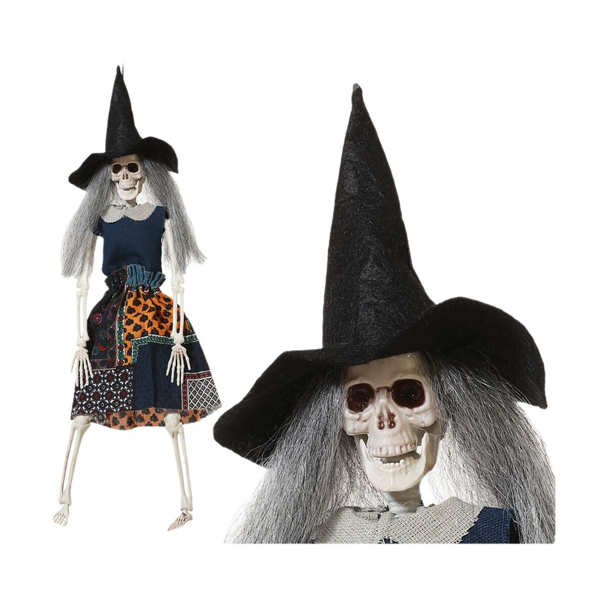 Decorazione per Halloween Strega Scheletro 47 cm