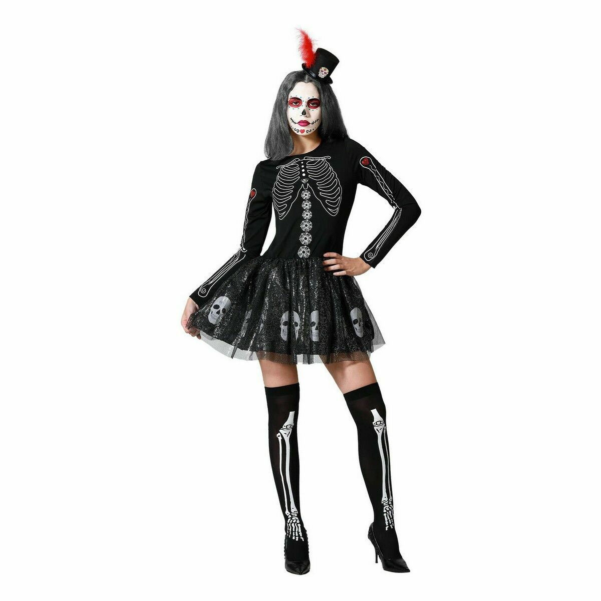 Costume per Adulti Scheletro Taglia:XS/S