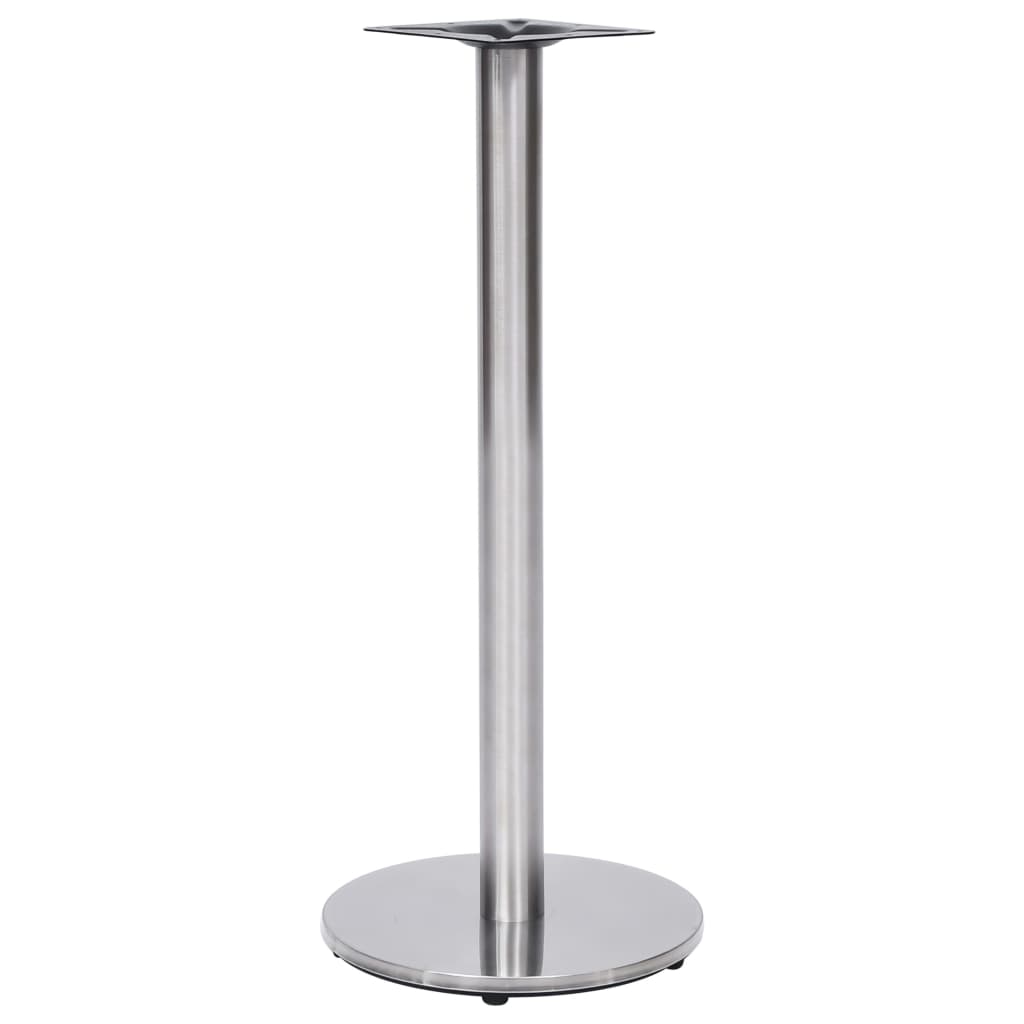 vidaXL Pata de mesa de bistró acero inoxidable plateado Ø45x107 cm