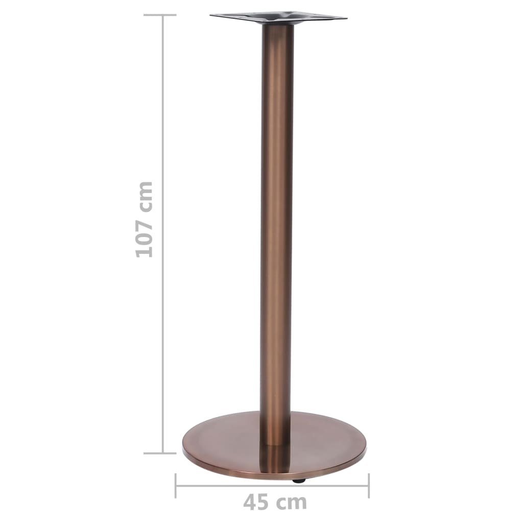 vidaXL Pata de mesa de bistró acero inoxidable dorado Ø45x107 cm - Image 5