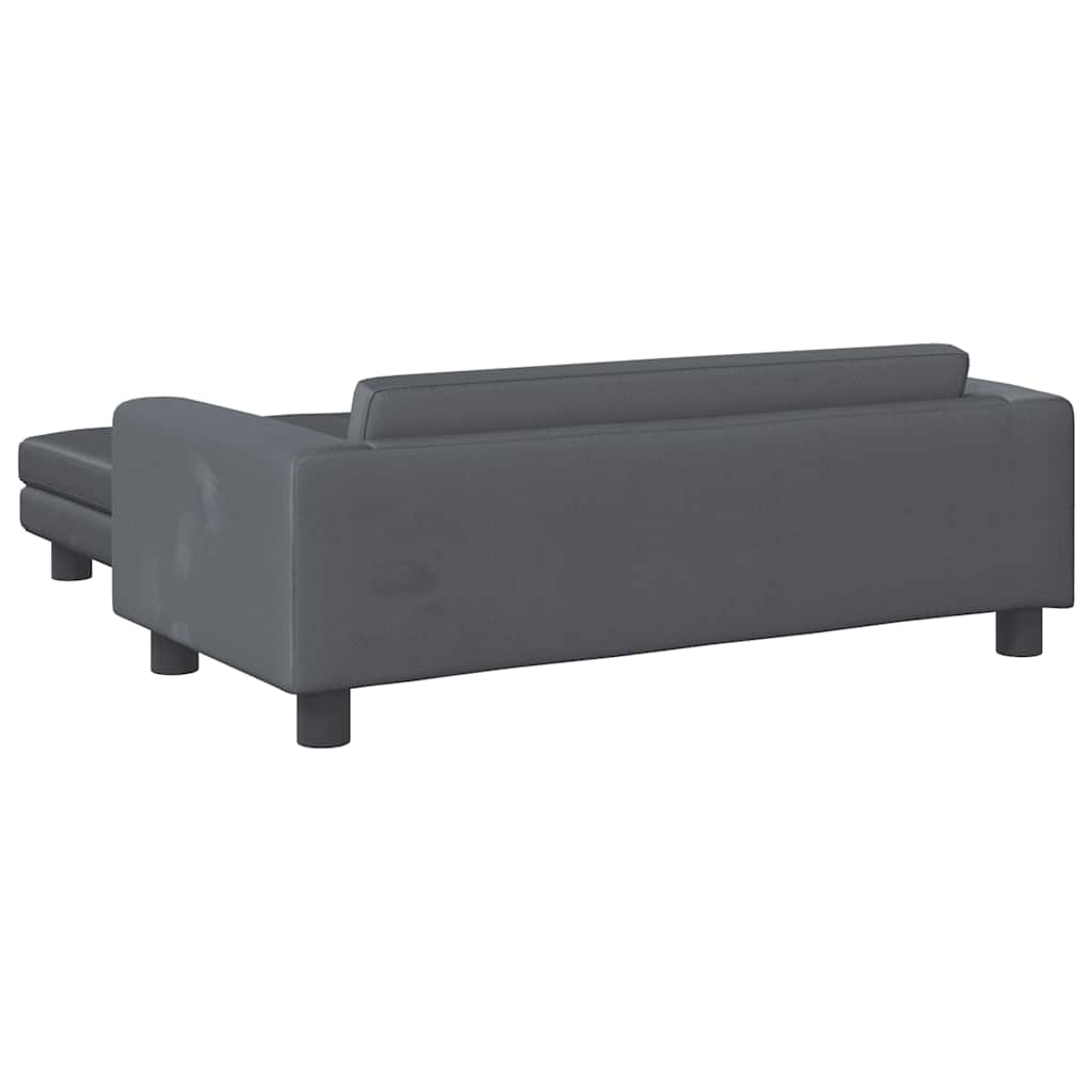 vidaXL Lit pour chien avec extension gris foncé 100x50x30 cm velours - Image 5