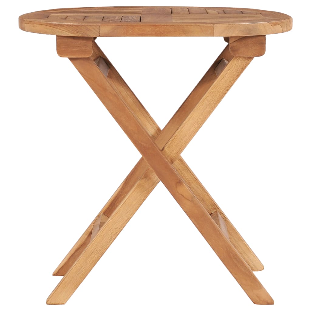 vidaXL Table pliable de jardin 45 cm Bois de teck solide - Image 3