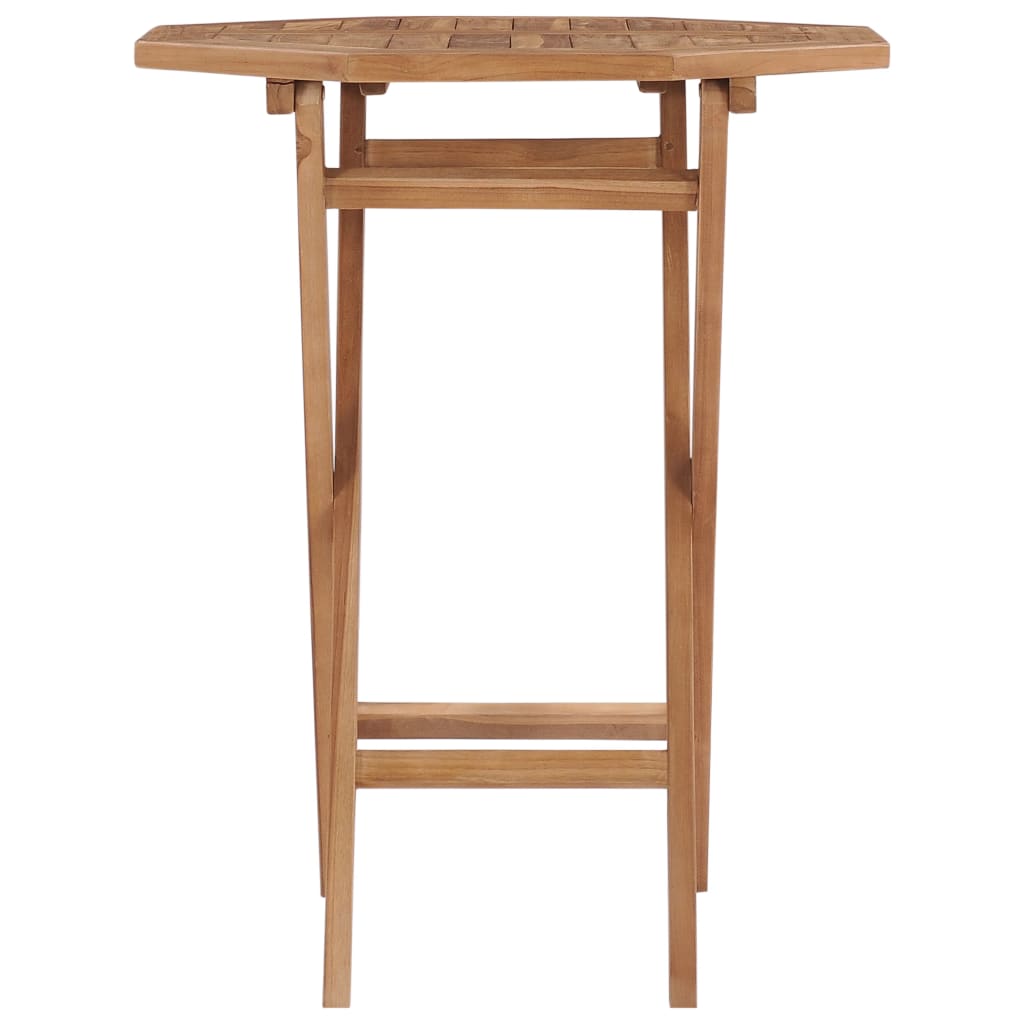 vidaXL Table pliable de jardin 60x60x75 cm Bois de teck solide - Image 3