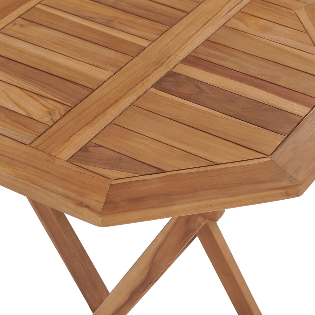 vidaXL Table pliable de jardin 60x60x75 cm Bois de teck solide - Image 5