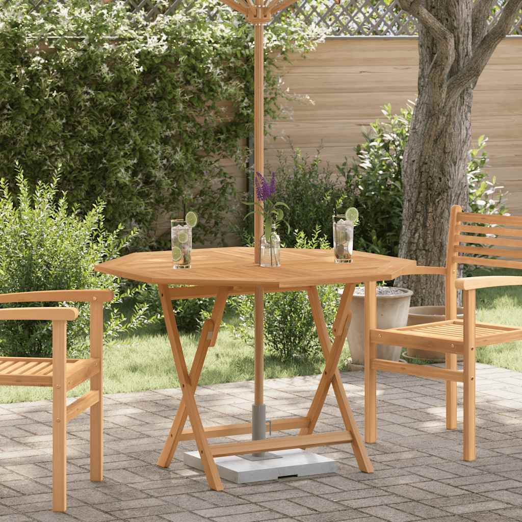 vidaXL Table pliable de jardin 110x110x75 cm bois massif de teck