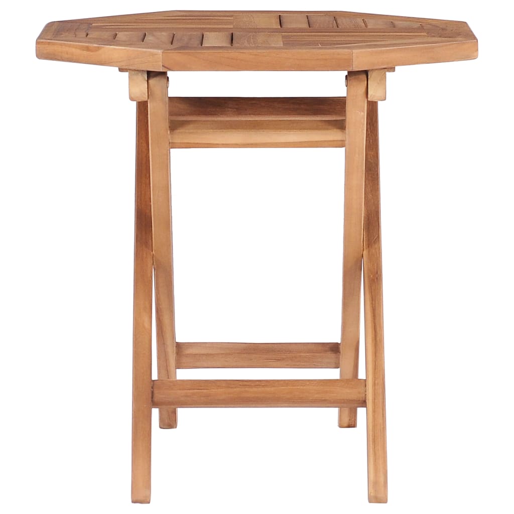 vidaXL Table pliable de jardin 45x45x45 cm Bois de teck solide - Image 3