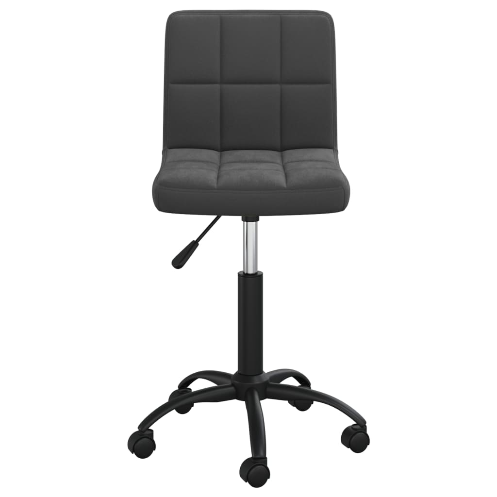 vidaXL Chaise pivotante de bureau Noir Velours - Image 3