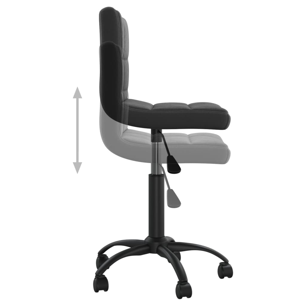 vidaXL Chaise pivotante de bureau Noir Velours - Image 6