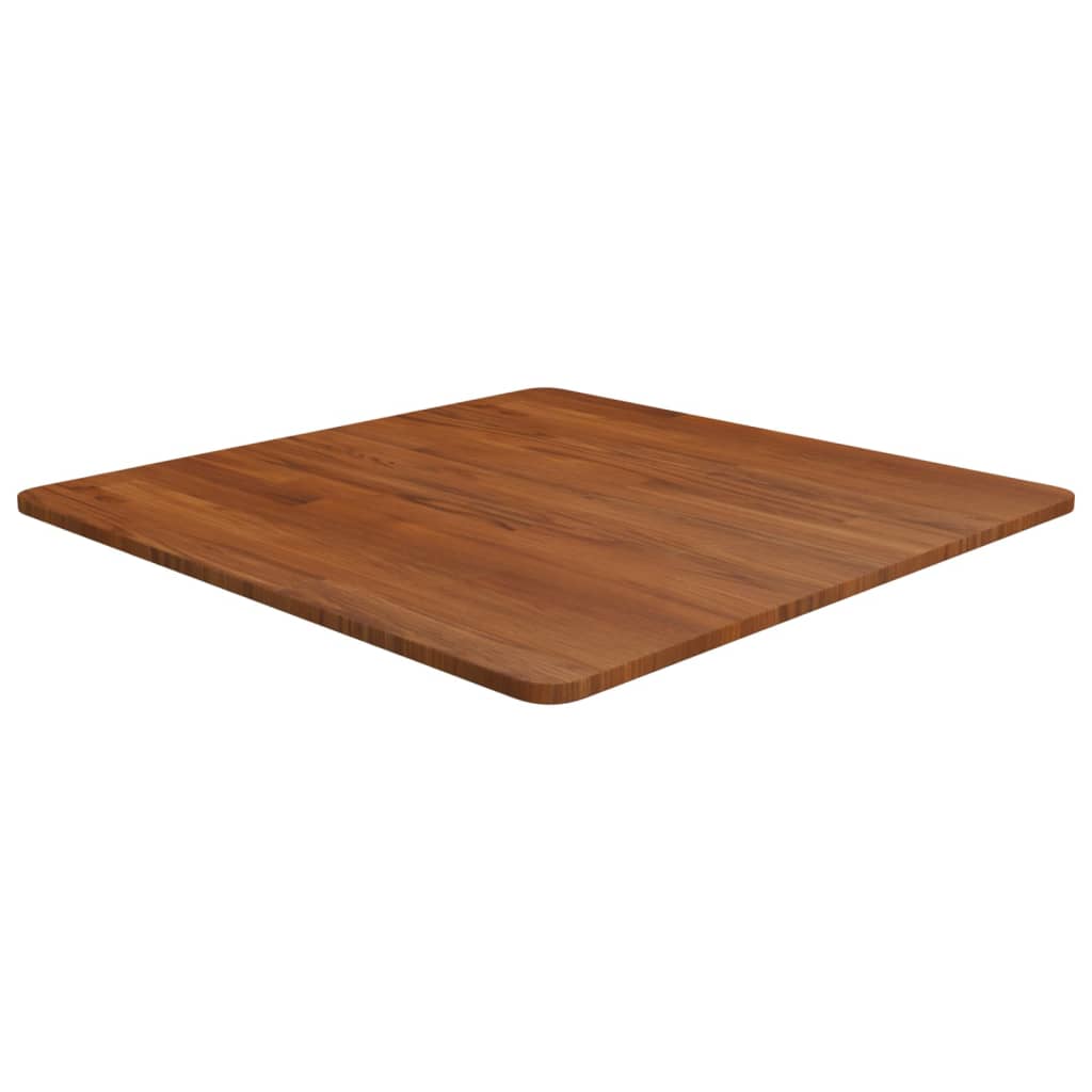 vidaXL Tablero de mesa cuadrada madera roble marrón oscuro 70x70x1,5cm