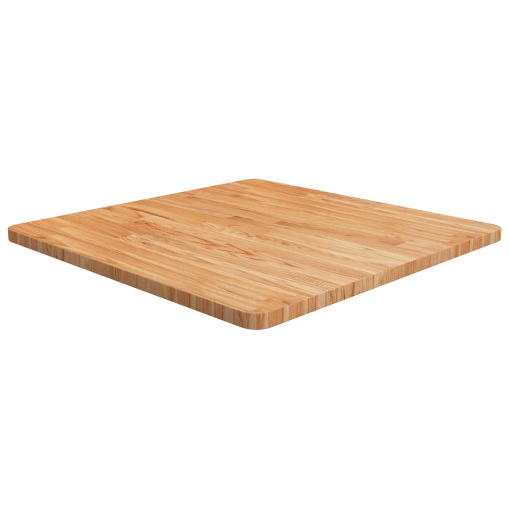 vidaXL Tablero de mesa cuadrada madera roble marrón claro 70x70x2,5 cm