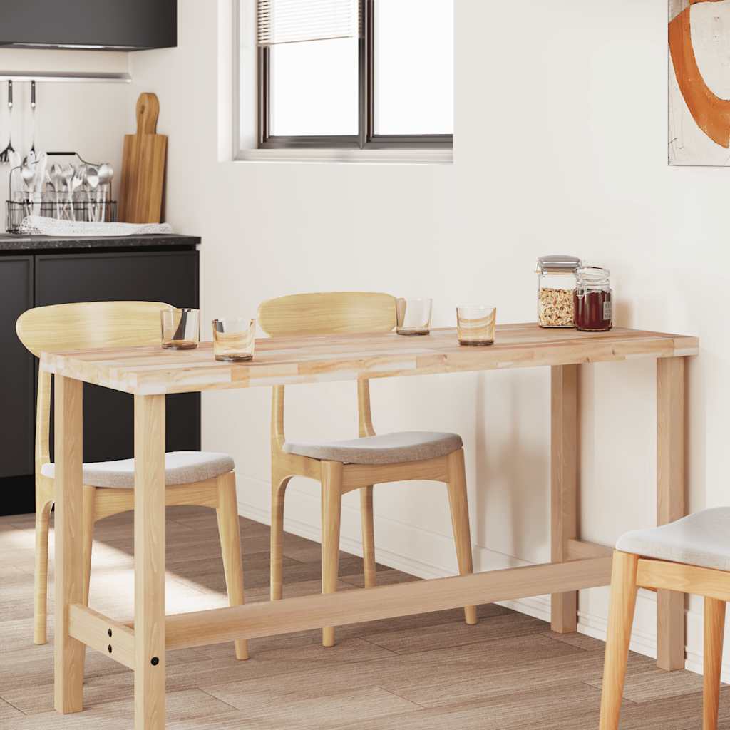 vidaXL Tablero de mesa rectangular madera maciza acacia 140x60x4 cm - Image 4