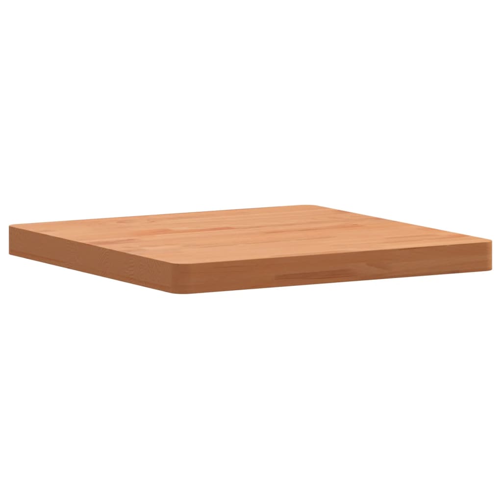 vidaXL Tablero de mesa cuadrado de madera maciza de haya 50x50x4 cm - Image 4