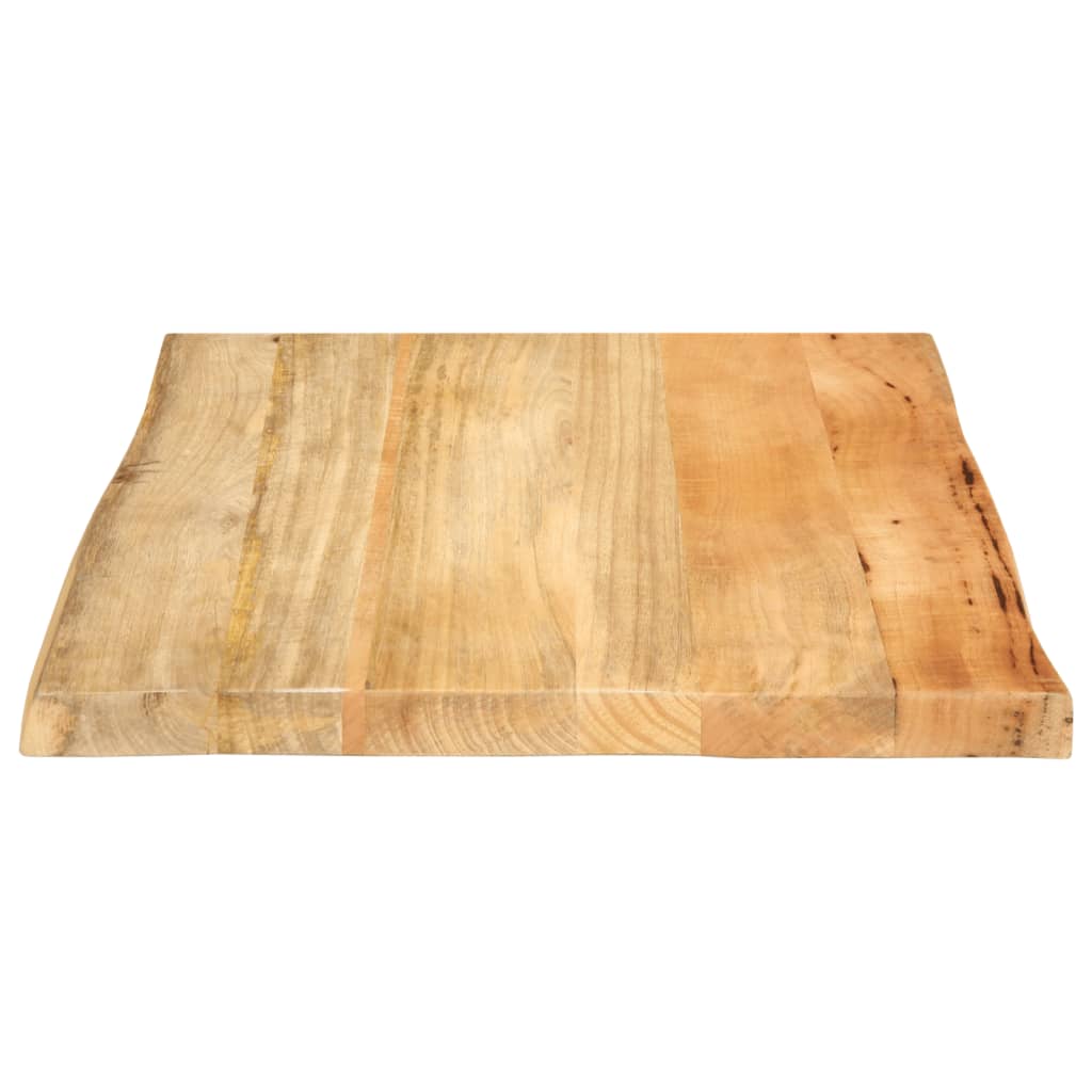 vidaXL Tablero de mesa borde natural madera maciza mango 80x80x2,5 cm - Image 4