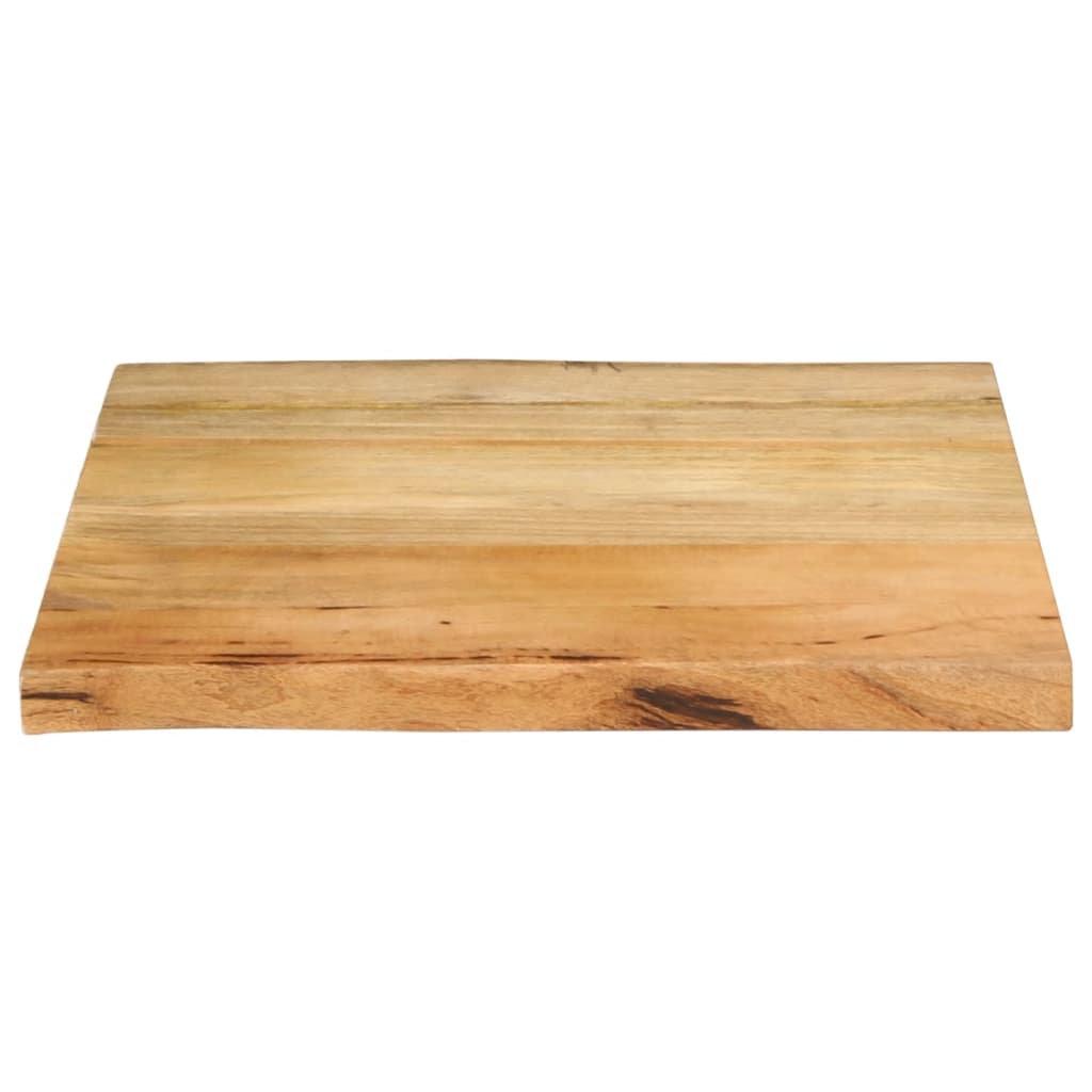 vidaXL Tablero de mesa borde natural madera maciza mango 80x80x2,5 cm - Image 3