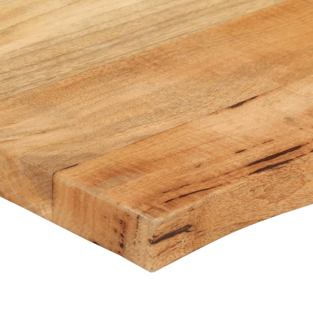 vidaXL Tablero de mesa borde natural madera maciza mango 80x80x2,5 cm - Image 6