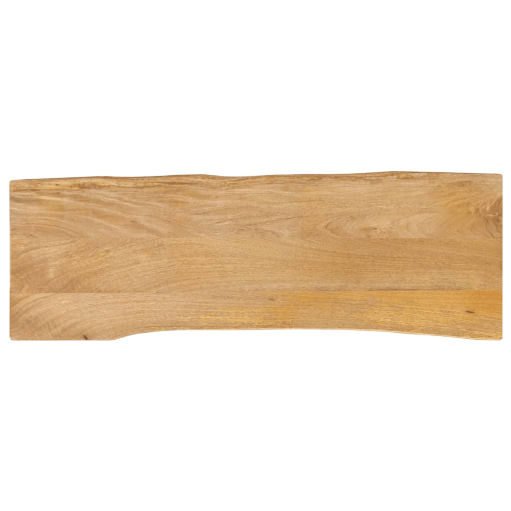 vidaXL Tablero de mesa borde natural madera maciza mango 140x40x2,5 cm