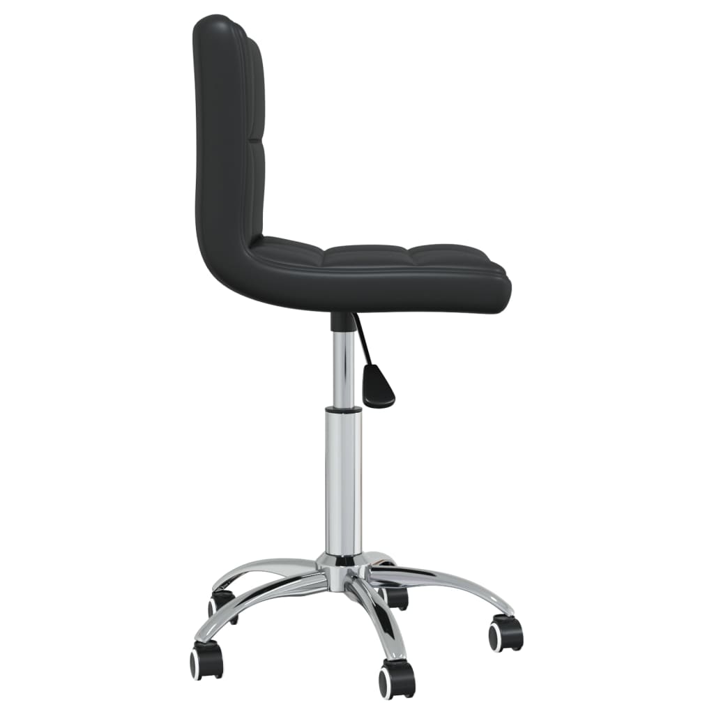 vidaXL Silla de oficina giratoria de cuero sintético negro - Image 4