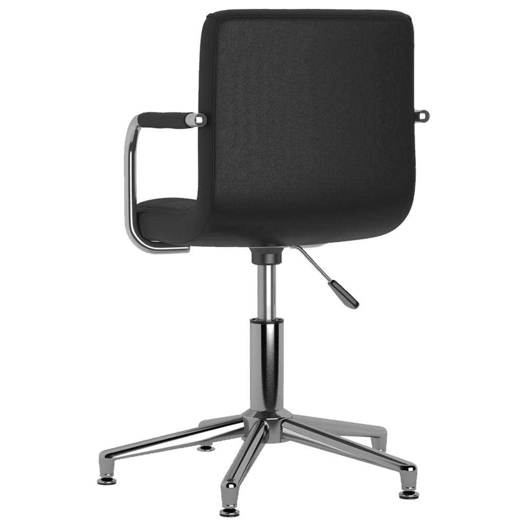 vidaXL Silla de oficina giratoria de cuero sintético negro - Image 5