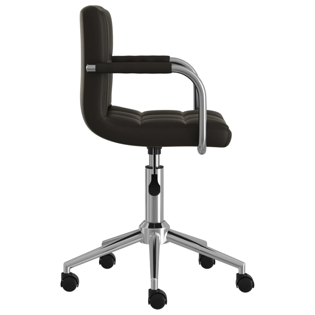 vidaXL Silla de oficina giratoria de cuero sintético negro - Image 4
