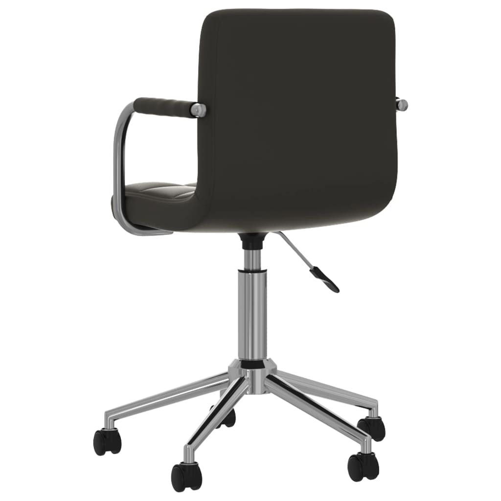 vidaXL Silla de oficina giratoria de cuero sintético negro - Image 5
