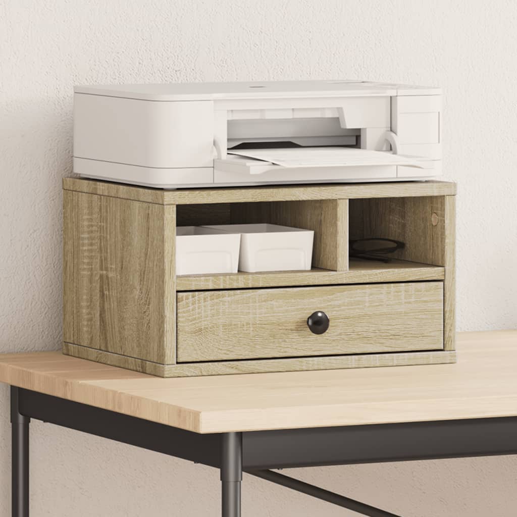vidaXL Soporte impresora madera ingeniería roble Sonoma 40x32x22,5 cm