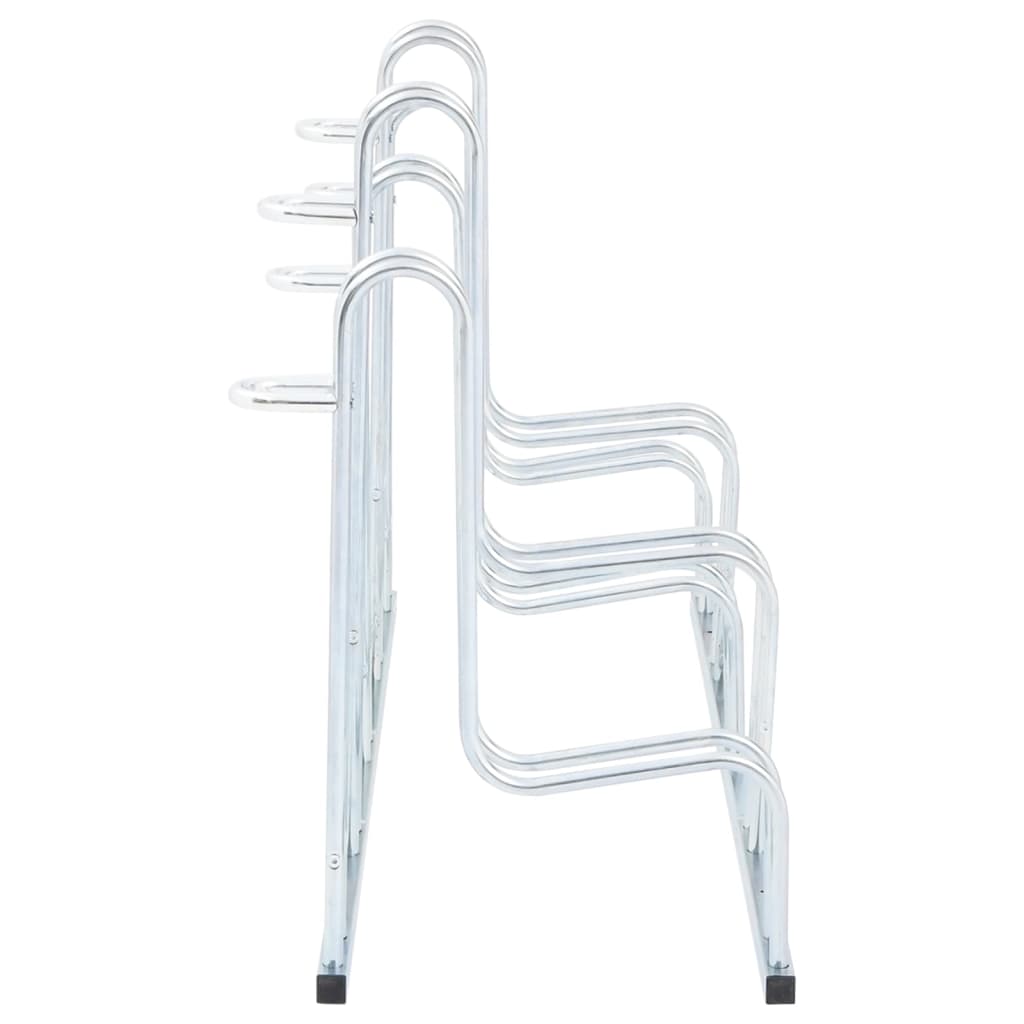 vidaXL Soporte para 5 bicicletas suelo independiente acero galvanizado - Image 4