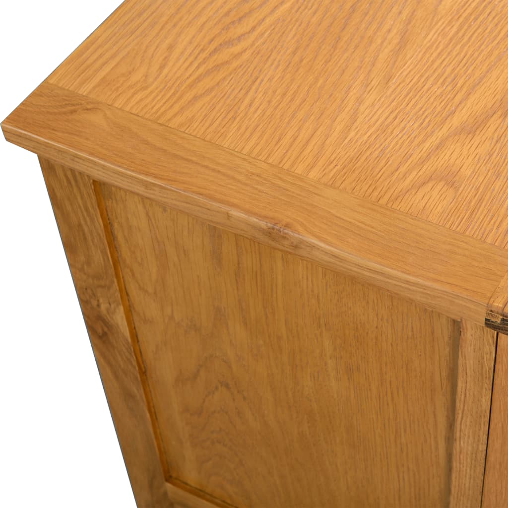 vidaXL Mueble para TV madera maciza de roble 90x35x48 cm - Image 5
