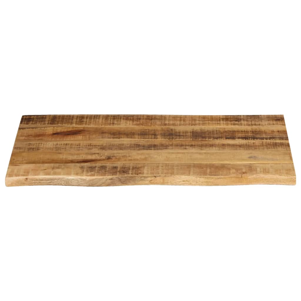 vidaXL Tablero de mesa borde natural madera maciza mango 80x60x2,5 cm - Image 3