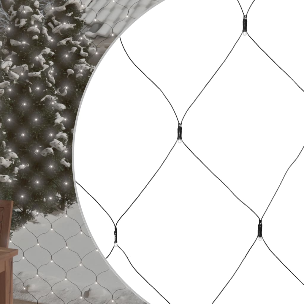 vidaXL LED-Lichternetz Kaltweiß 3x2 m 204 LEDs Indoor Outdoor