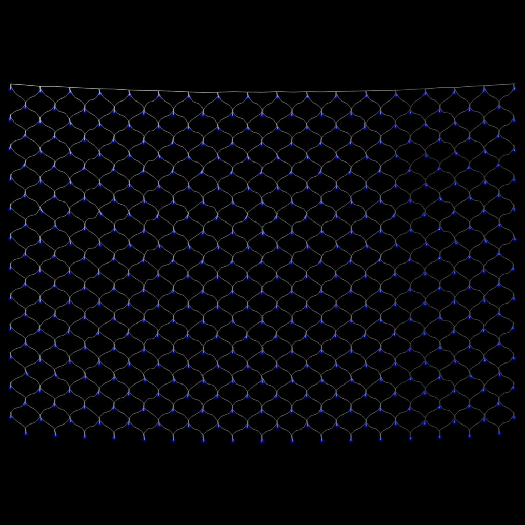 vidaXL LED-Lichternetz Blau 3x2 m 204 LEDs Indoor Outdoor - Image 4