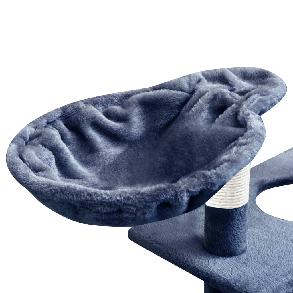 vidaXL Katzen-Kratzbaum Sisal 150 cm Dunkelblau - Image 5