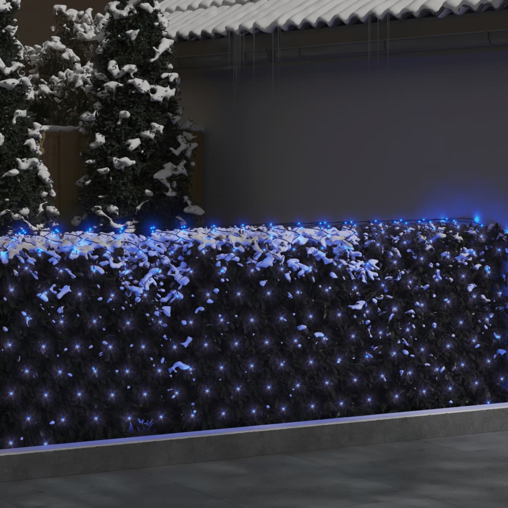 vidaXL LED-Lichternetz Blau 3x3 m 306 LEDs Indoor Outdoor - Image 3