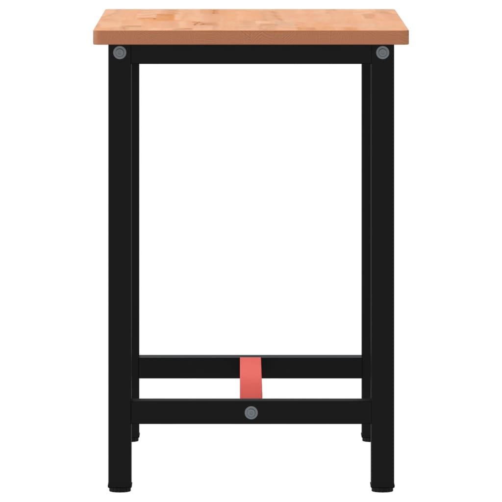 vidaXL Werkbank 80x55x81,5 cm Massivholz Buche und Metall - Image 4