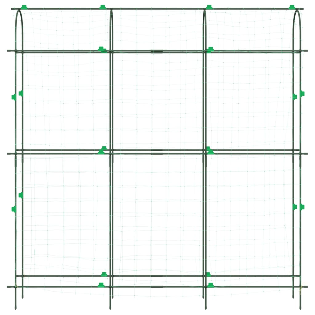 vidaXL Pflanzennetze 3 Stk. U-Rahmen Stahl - Image 5