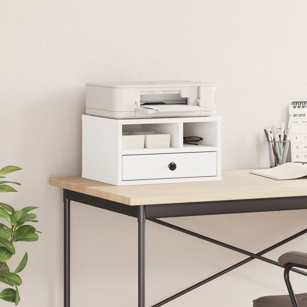 vidaXL Druckerständer Weiß 40x32x22,5 cm Holzwerkstoff - Image 3