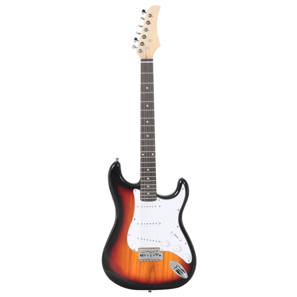vidaXL E-Gitarre für Anfänger mit Tasche Braun und Weiß 4/4 39" - Image 3
