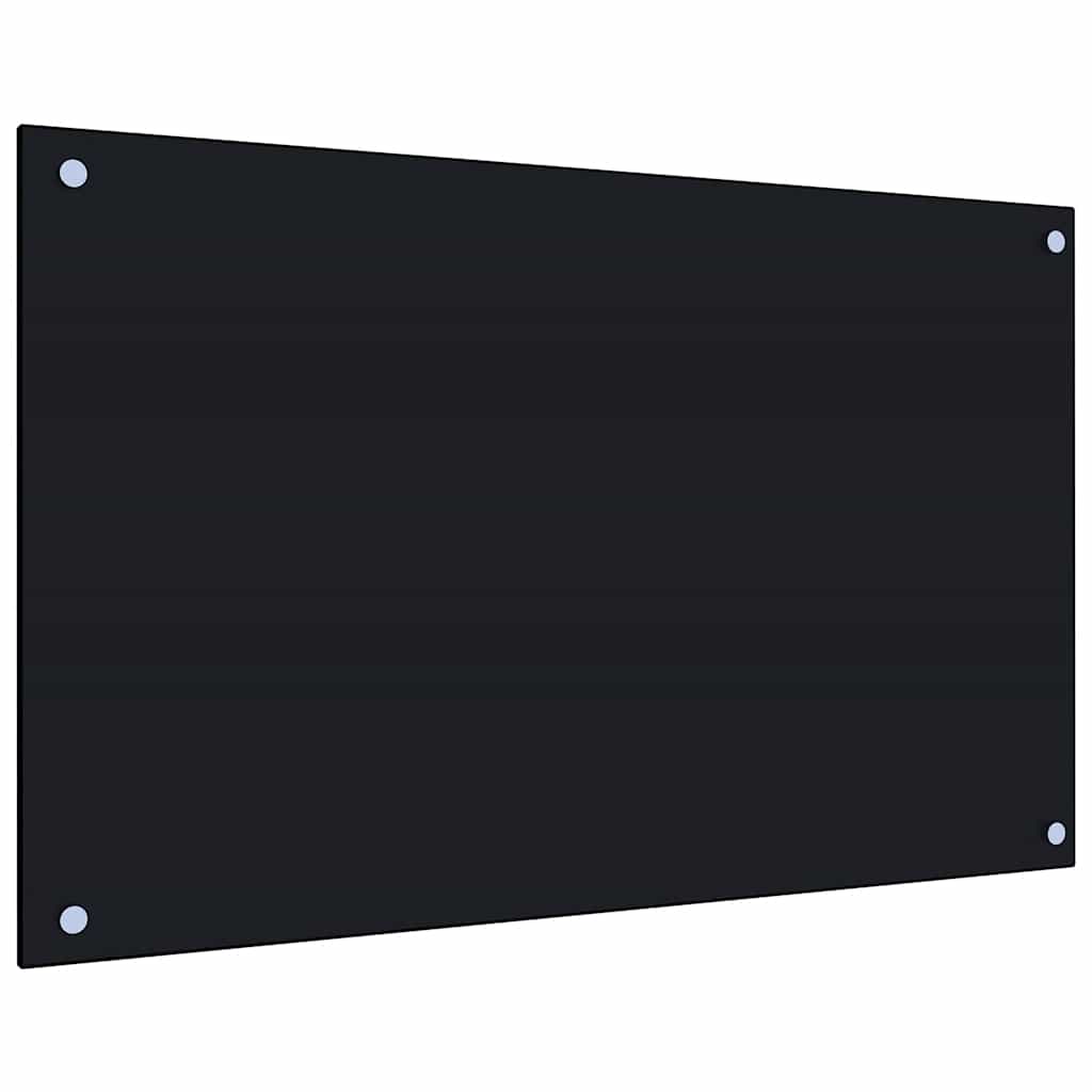 vidaXL Küchenrückwand Schwarz 80x50 cm Hartglas - Image 5