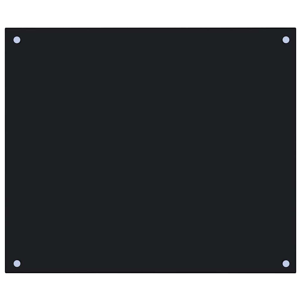 vidaXL Küchenrückwände 2 Stk. Schwarz 70x60 cm Hartglas - Image 4