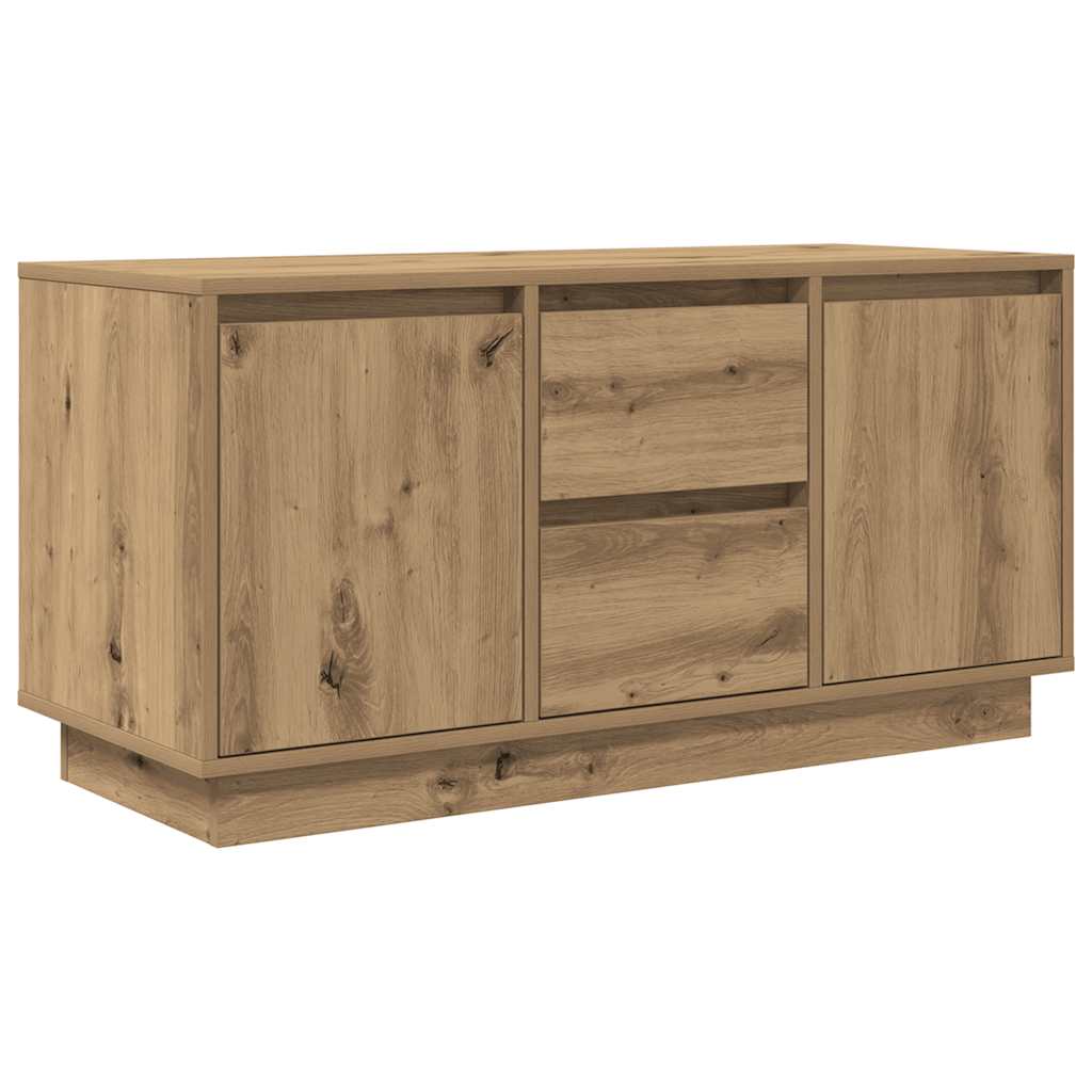 vidaXL Mueble de TV con luces LED roble artesanal 100x41x50 cm - Image 3