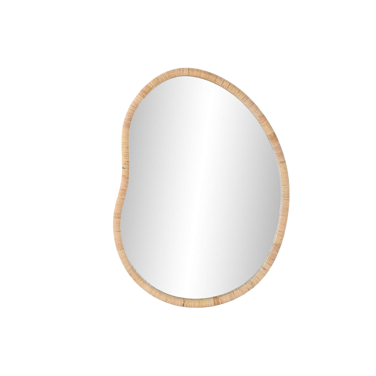 Specchio da parete Home ESPRIT Naturale Cristallo Rattan Scandi 78 x 4,5 x 107,5 cm